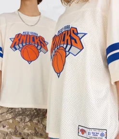 New York Knicks Sleeve Stripes Mesh Top