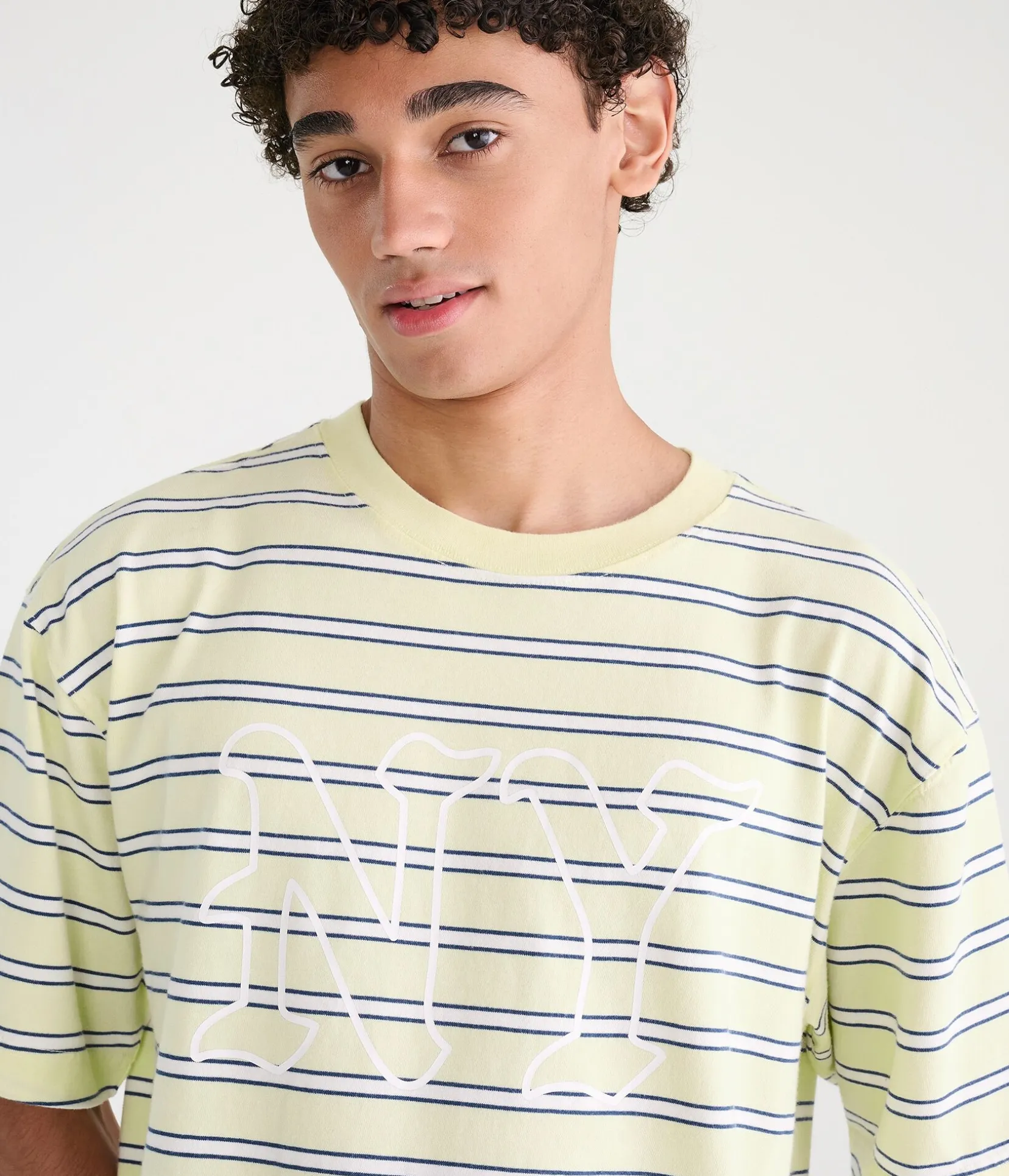 NY Striped Heavyweight Boxy Graphic Tee