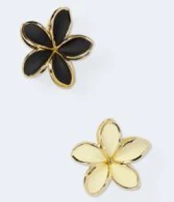 Outlined Tropical Flower Claw Hair Clip 2-Pack