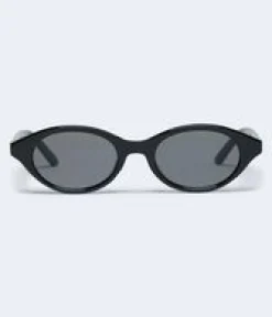 Oval Metal Accent Sunglasses