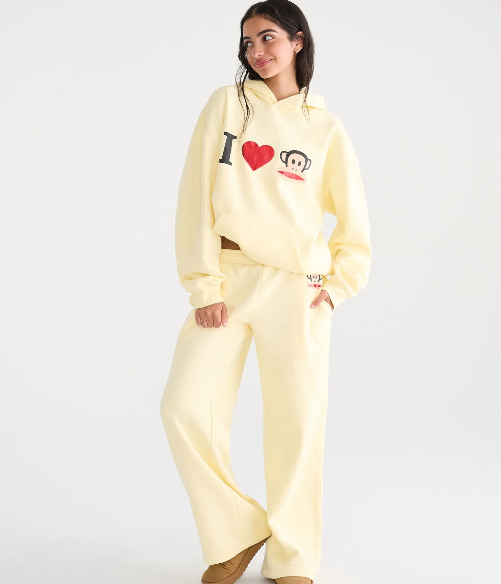 Paul Frank I Heart Julius High-Rise Wide Leg Sweatpants