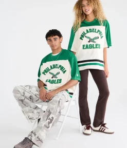 Philadelphia Eagles Colorblock Mesh Top