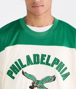 Philadelphia Eagles Colorblock Mesh Top