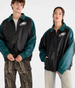 Philadelphia Eagles Faux Leather Full-Zip Jacket