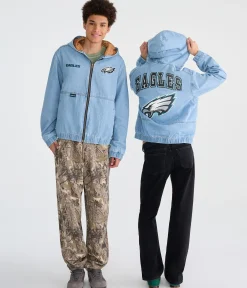 Philadelphia Eagles Full-Zip Hooded Denim Jacket