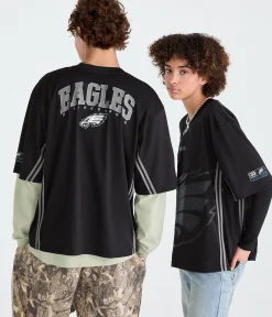 Philadelphia Eagles Striped Mesh Top