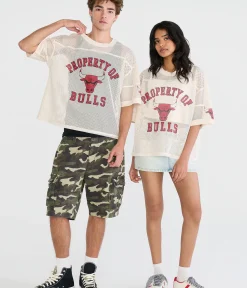 Property Of Chicago Bulls Boxy Mesh Tee