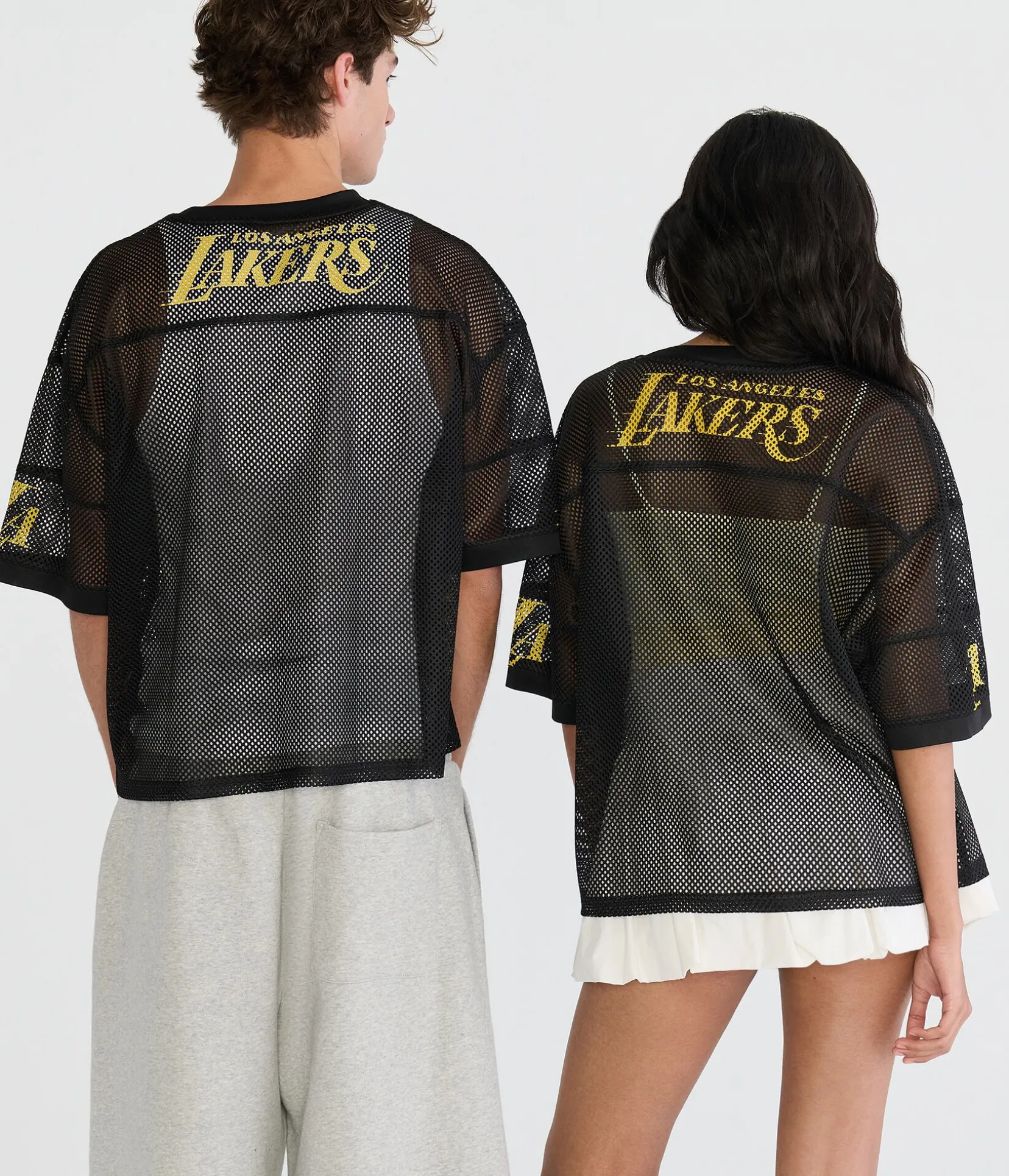 Property Of Los Angeles Lakers Boxy Mesh Tee