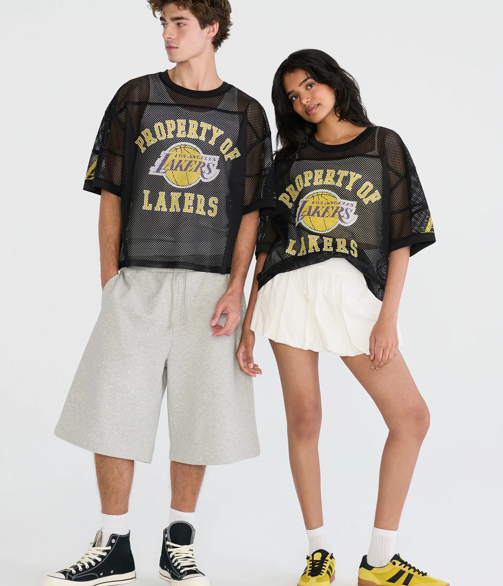 Property Of Los Angeles Lakers Boxy Mesh Tee