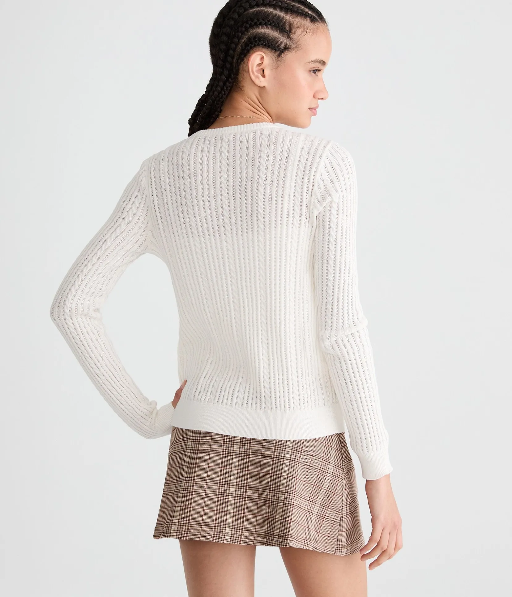 Ribbed Crew Cardigan