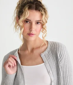 Ribbed Crew Cardigan