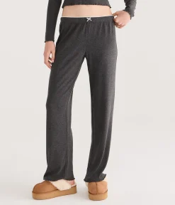 Ribbed Lettuce-Edge Sleep Pants