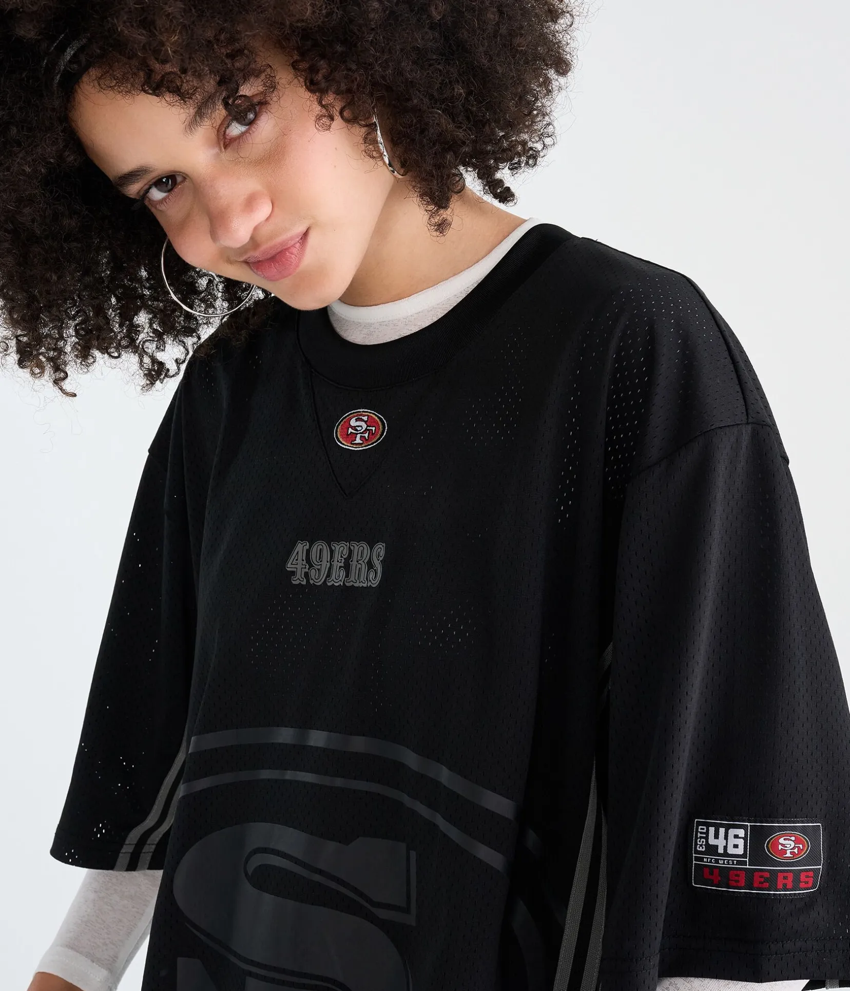 San Francisco 49ers Striped Mesh Top
