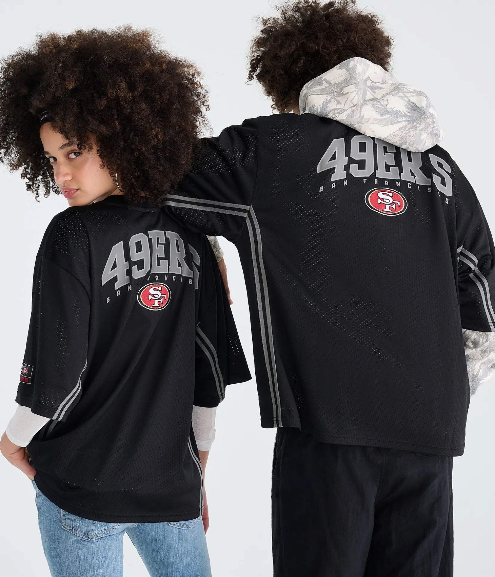San Francisco 49ers Striped Mesh Top