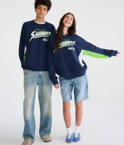 Seattle Seahawks Colorblock Crew Sweatshirt