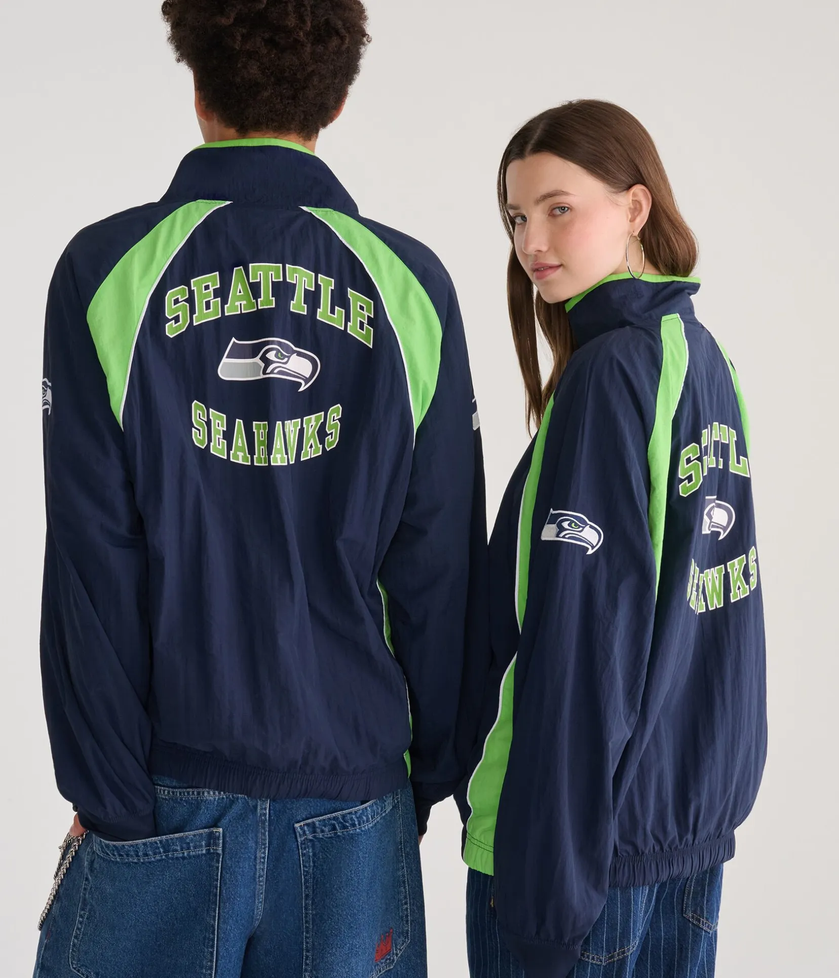 Seattle Seahawks Quarter-Zip Track Jacket