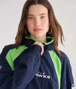 Seattle Seahawks Quarter-Zip Track Jacket