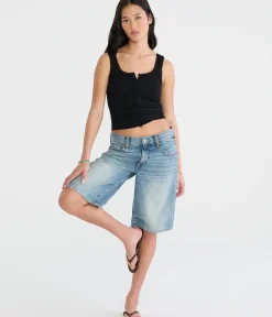 Seriously Soft Lace-Trim Henley Cami