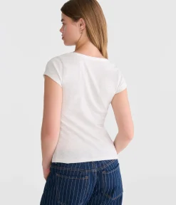 Seriously Soft Ribbon Lace Scoop Tee