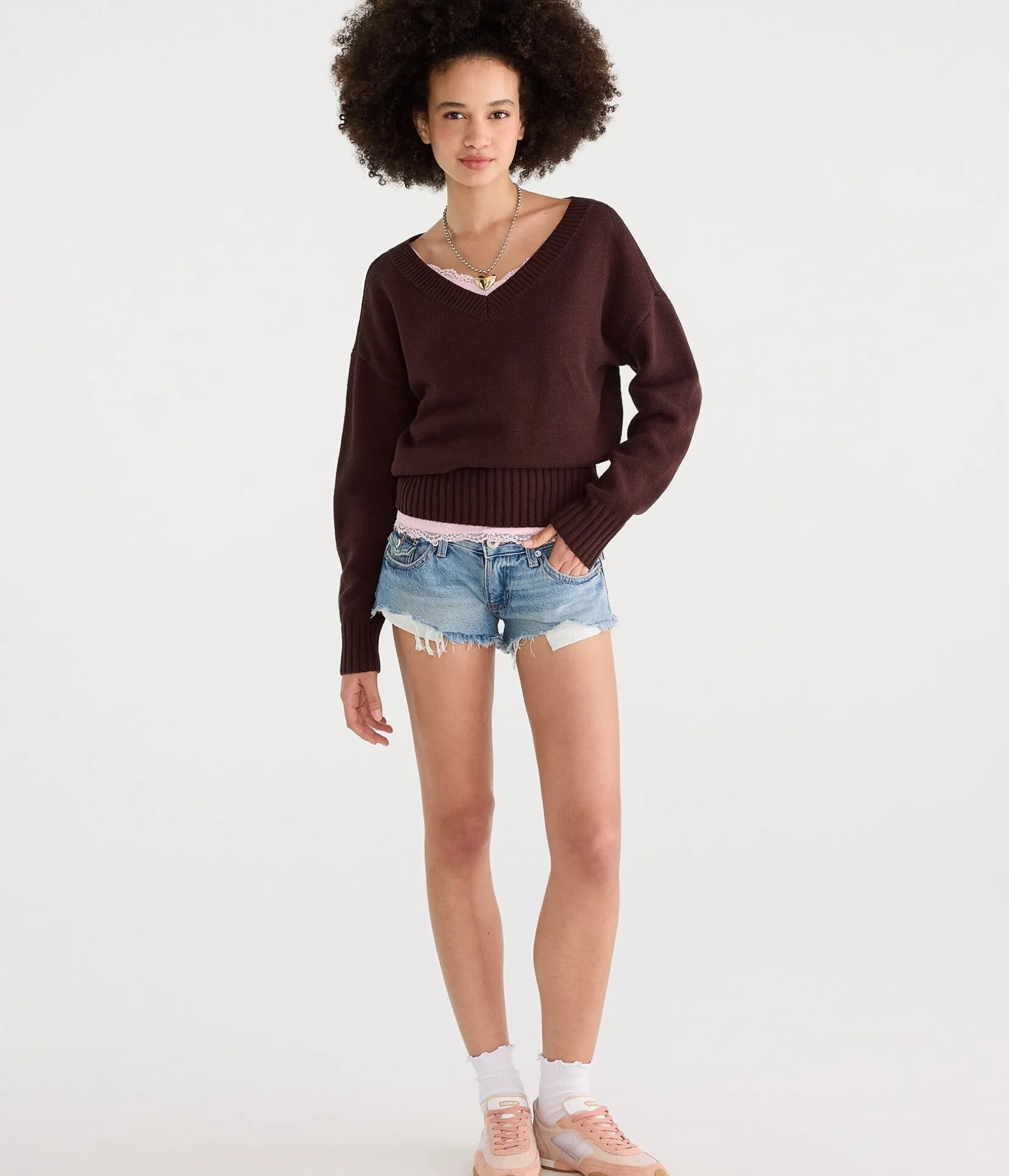 Slouchy V-Neck Sweater