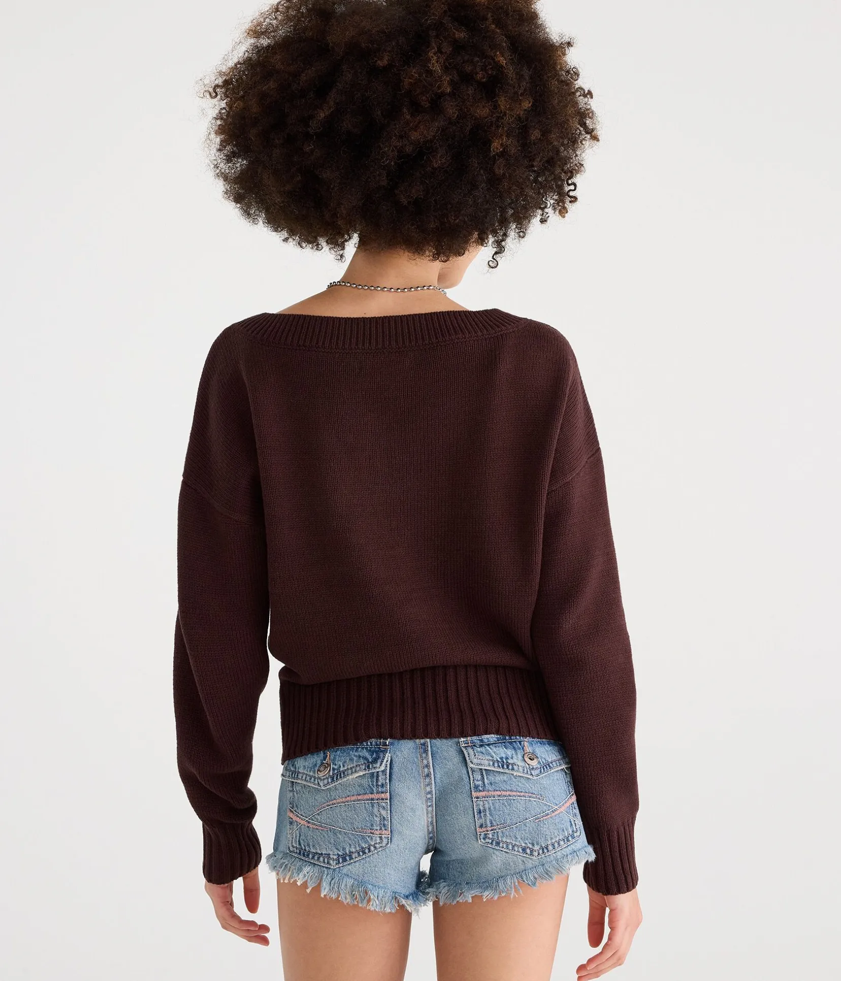 Slouchy V-Neck Sweater