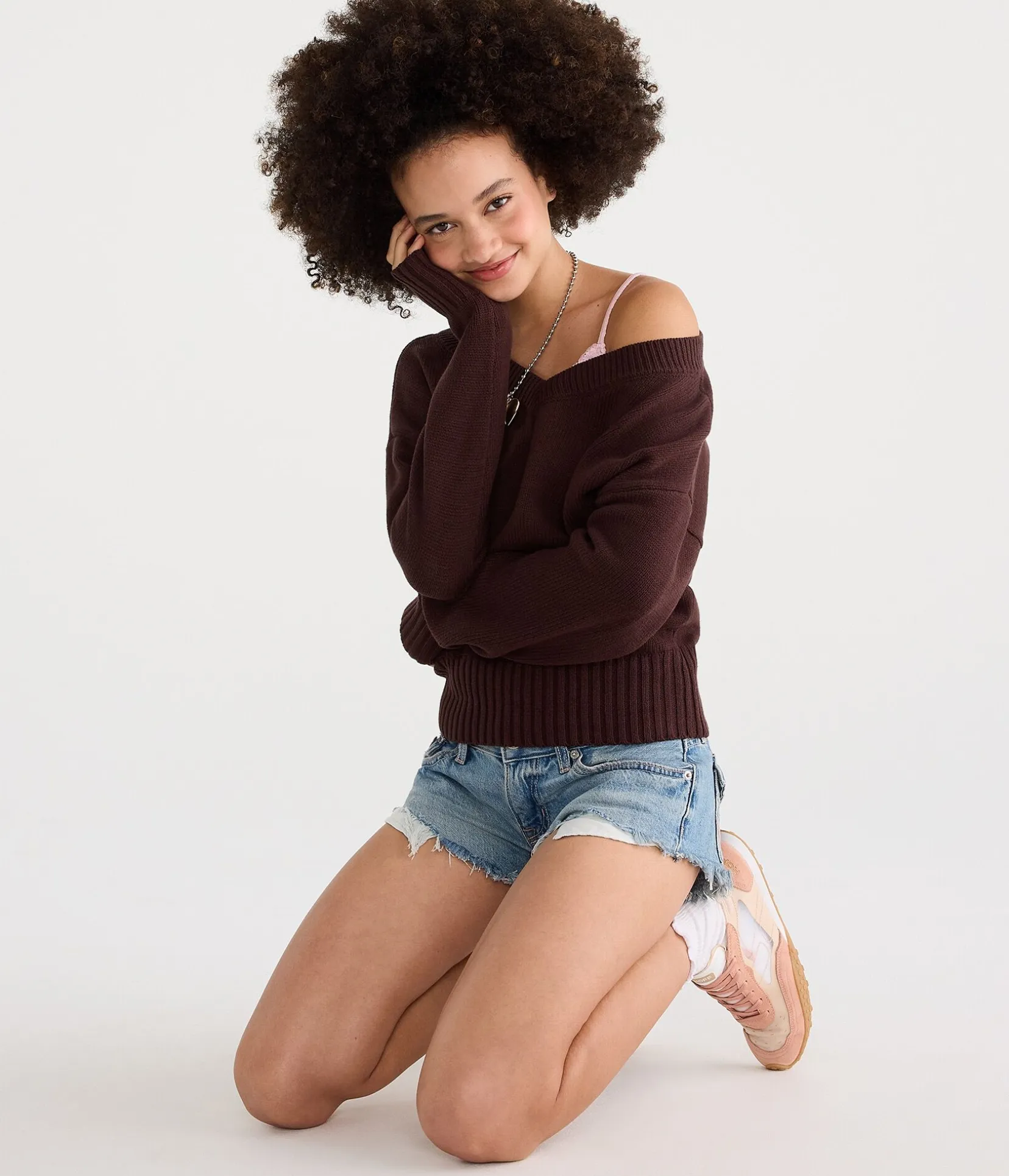Slouchy V-Neck Sweater