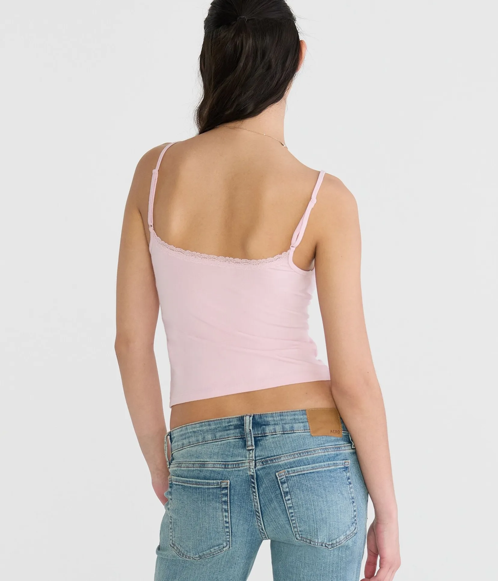 Solid Lace-Trim Cami