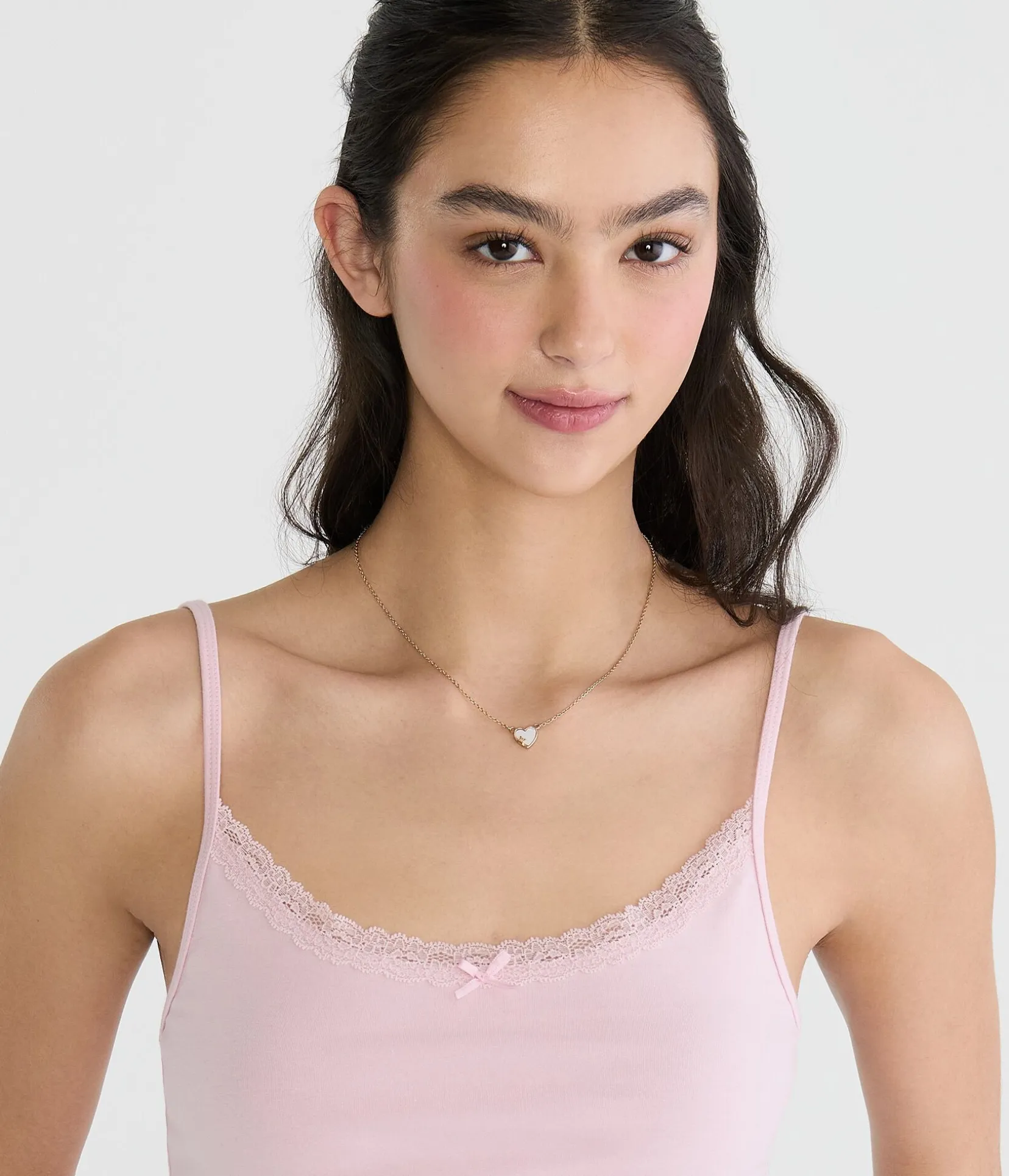 Solid Lace-Trim Cami