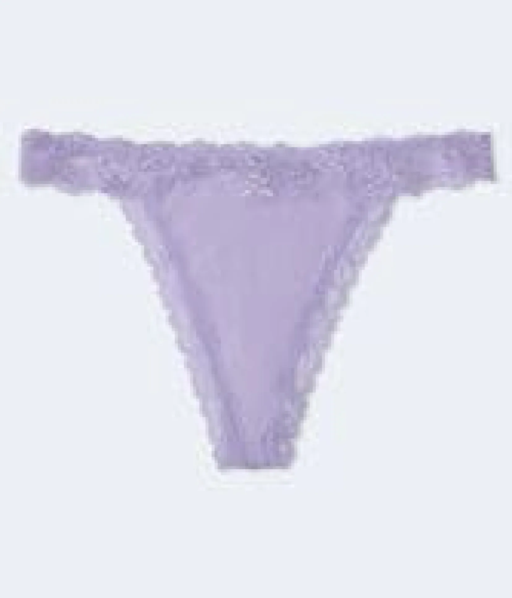 Solid Lace-Trim Low-Rise Thong