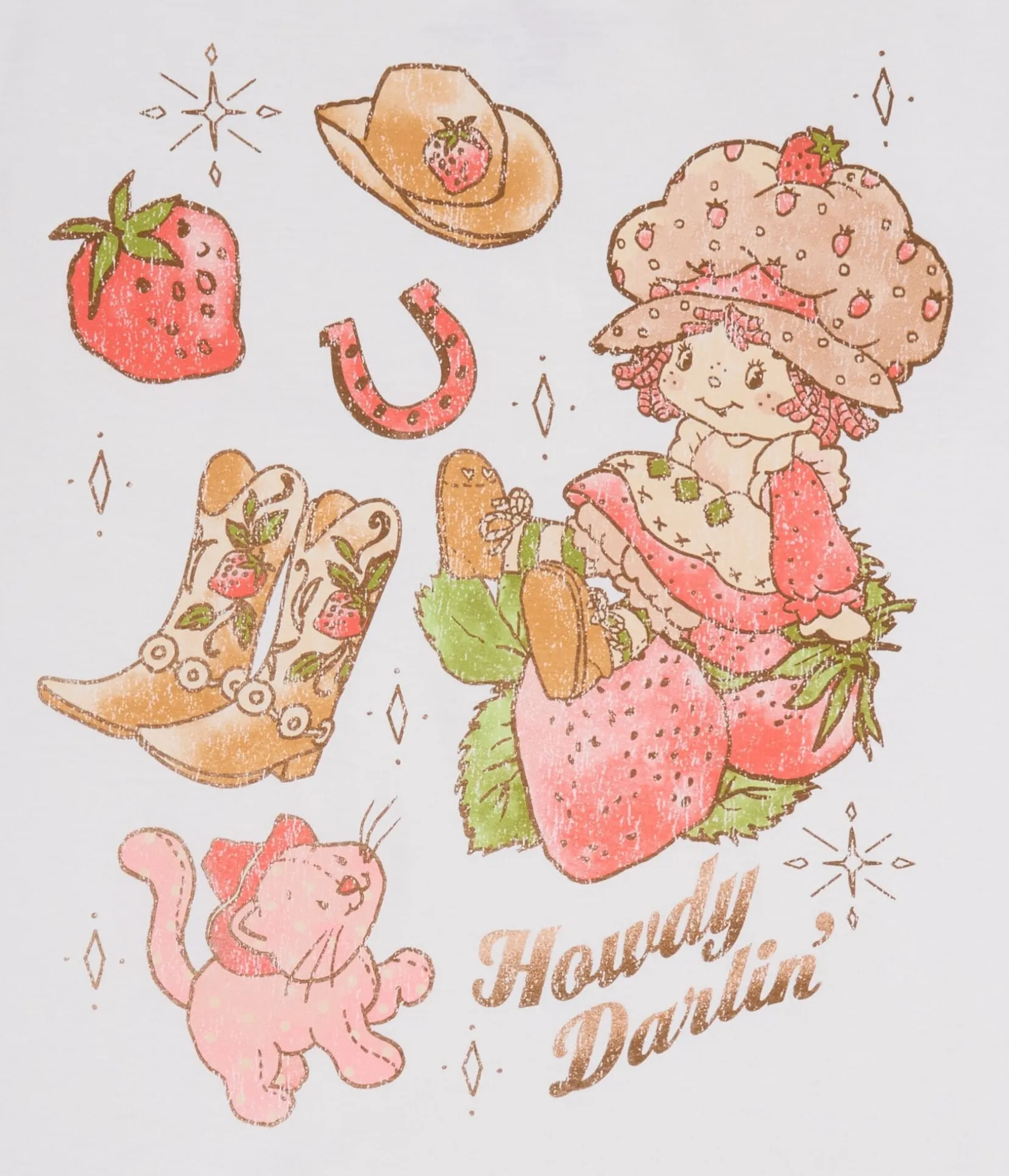 Strawberry Shortcake Howdy Darlin' Relaxed Graphic Tee
