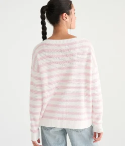 Striped Slouchy Crew Sweater