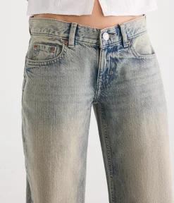 Super Low-Rise Baggy Wide Leg Rhinestone Jean