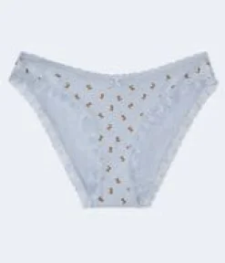 Teddy Bear Lace-Trim Low-Rise Bikini