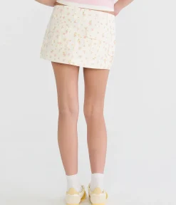 Twill Cargo Low-Rise Mini Skirt