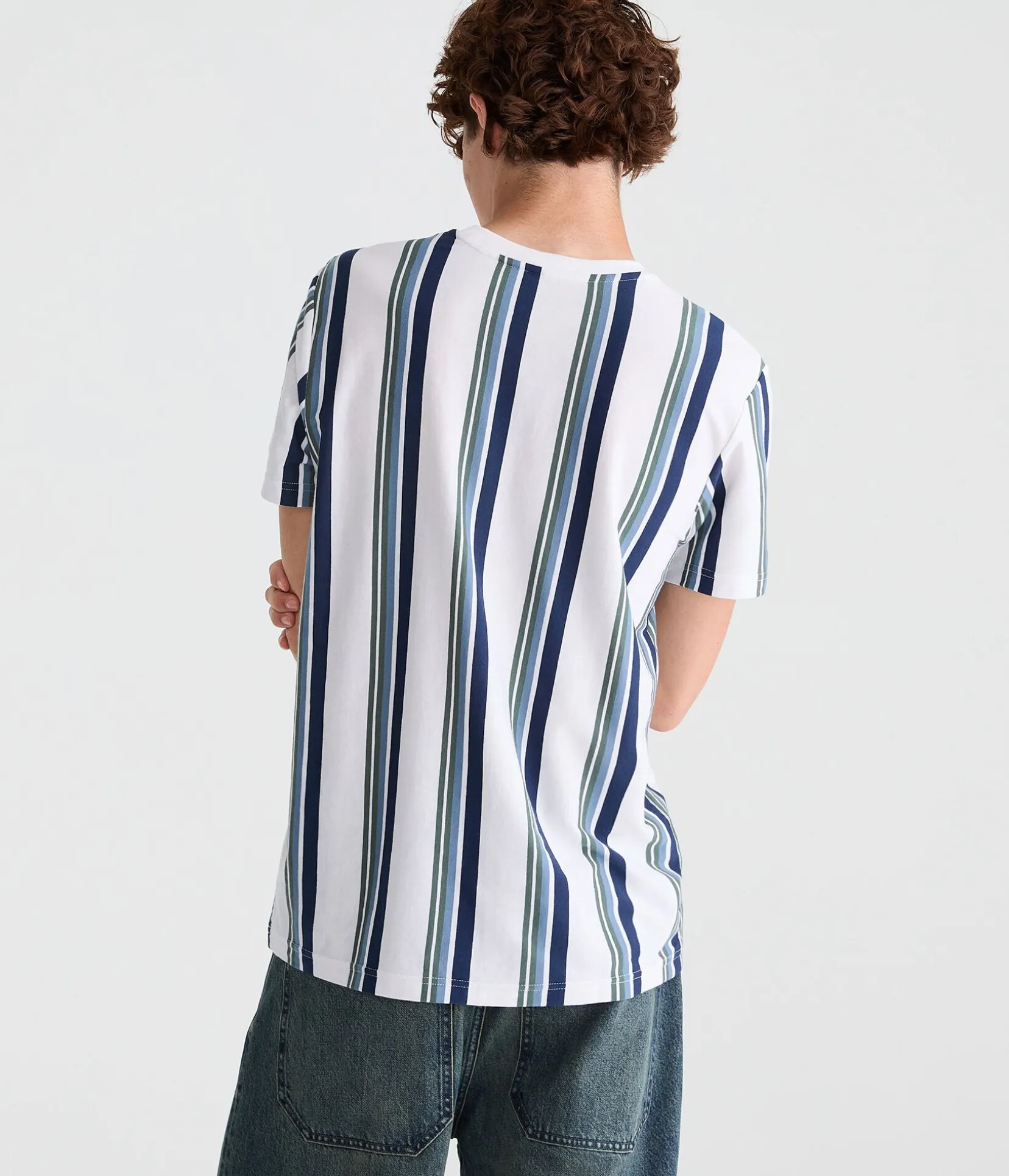 Vertical Stripe Logo Graphic Tee