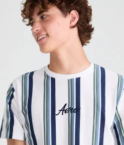 Vertical Stripe Logo Graphic Tee