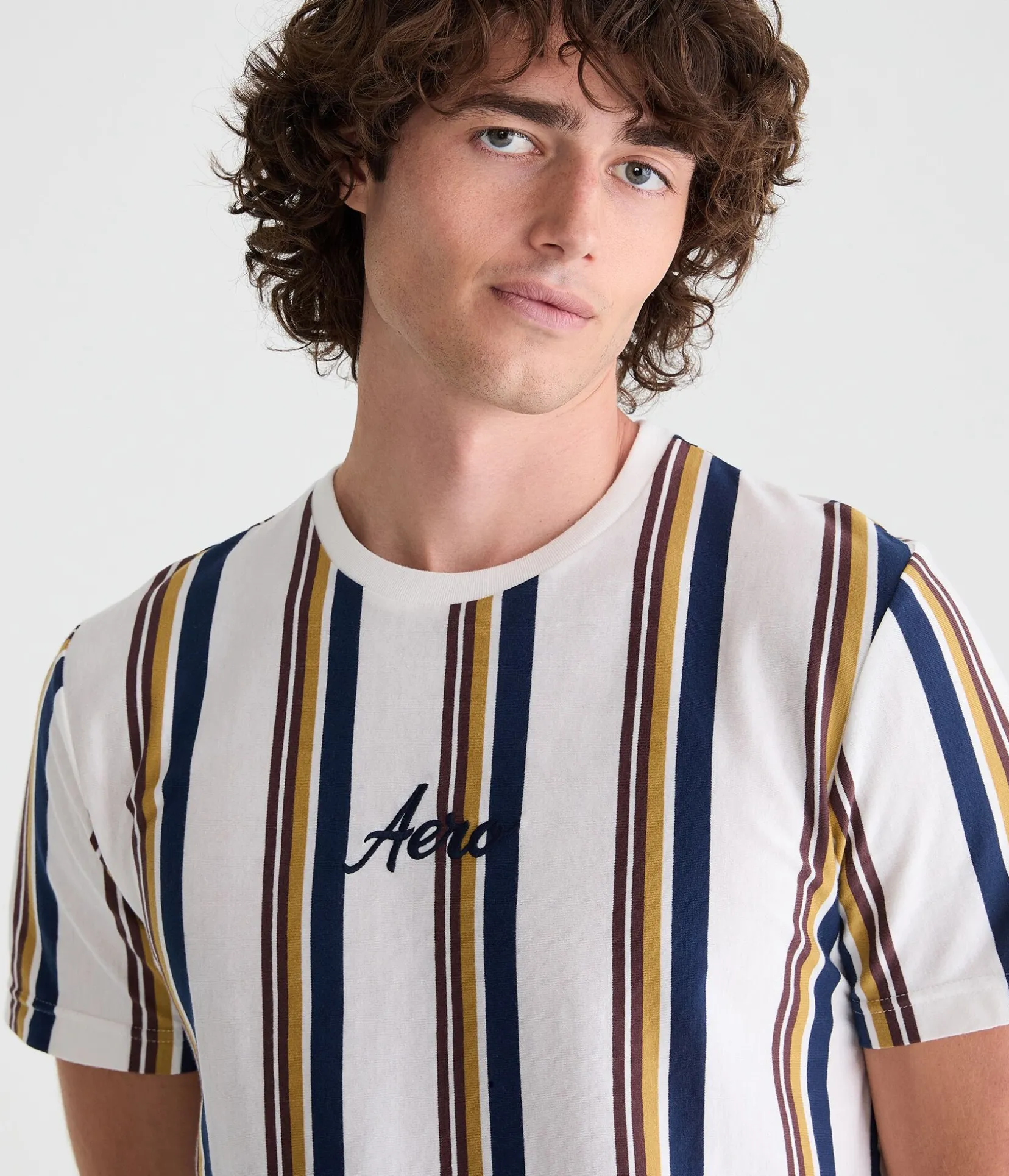 Vertical Stripe Logo Graphic Tee