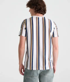 Vertical Stripe Logo Graphic Tee