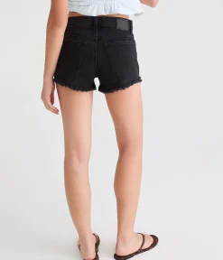 Vintage High-Rise Denim Shorty Shorts