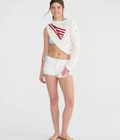 Vintage High-Waisted Denim Shorty Shorts