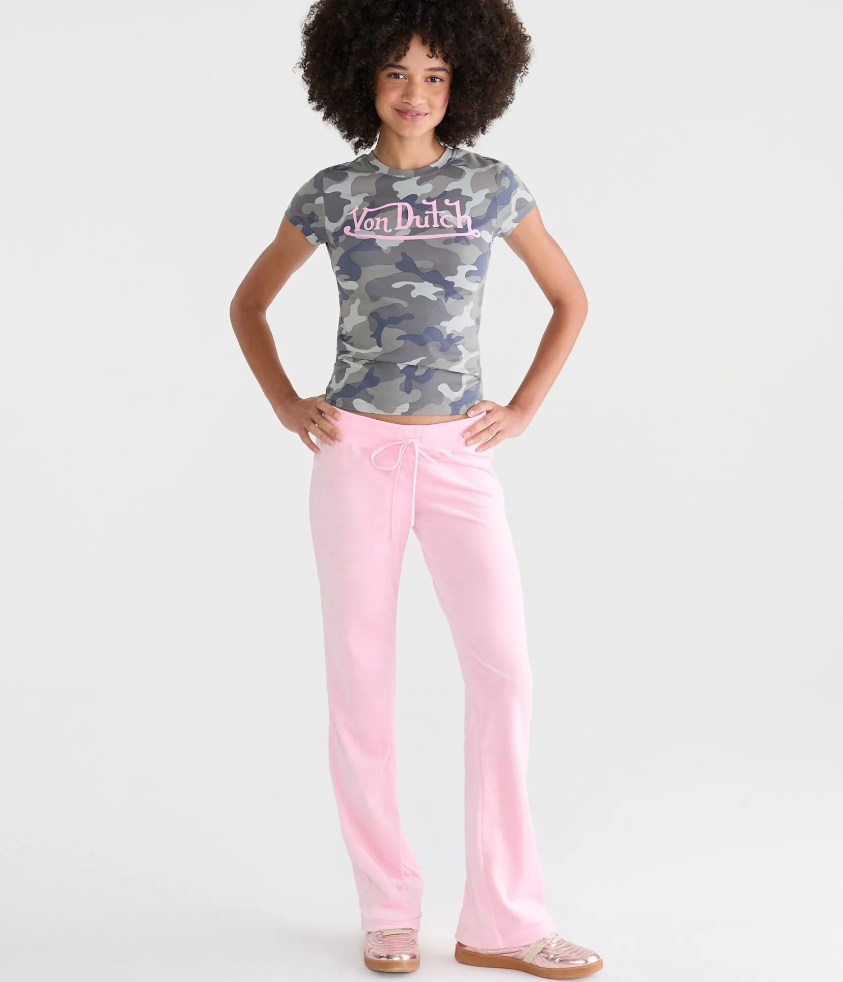 Von Dutch Camo Graphic Baby Tee