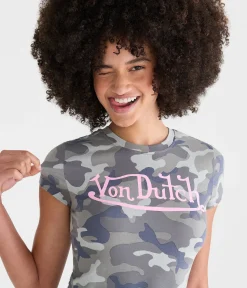 Von Dutch Camo Graphic Baby Tee