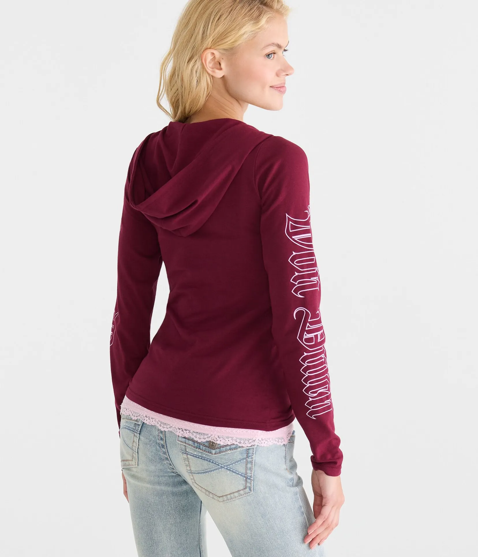 Von Dutch Hooded Graphic Henley