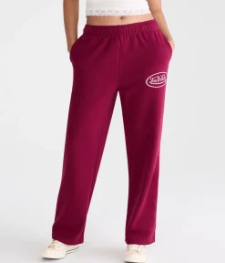 Von Dutch Logo Mid-Rise Straight Leg Sweatpants