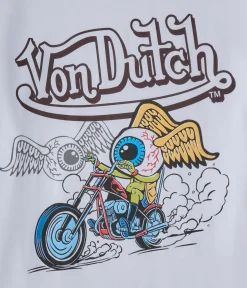 Von Dutch Motorcycle Eyeball Relaxed Graphic Tee