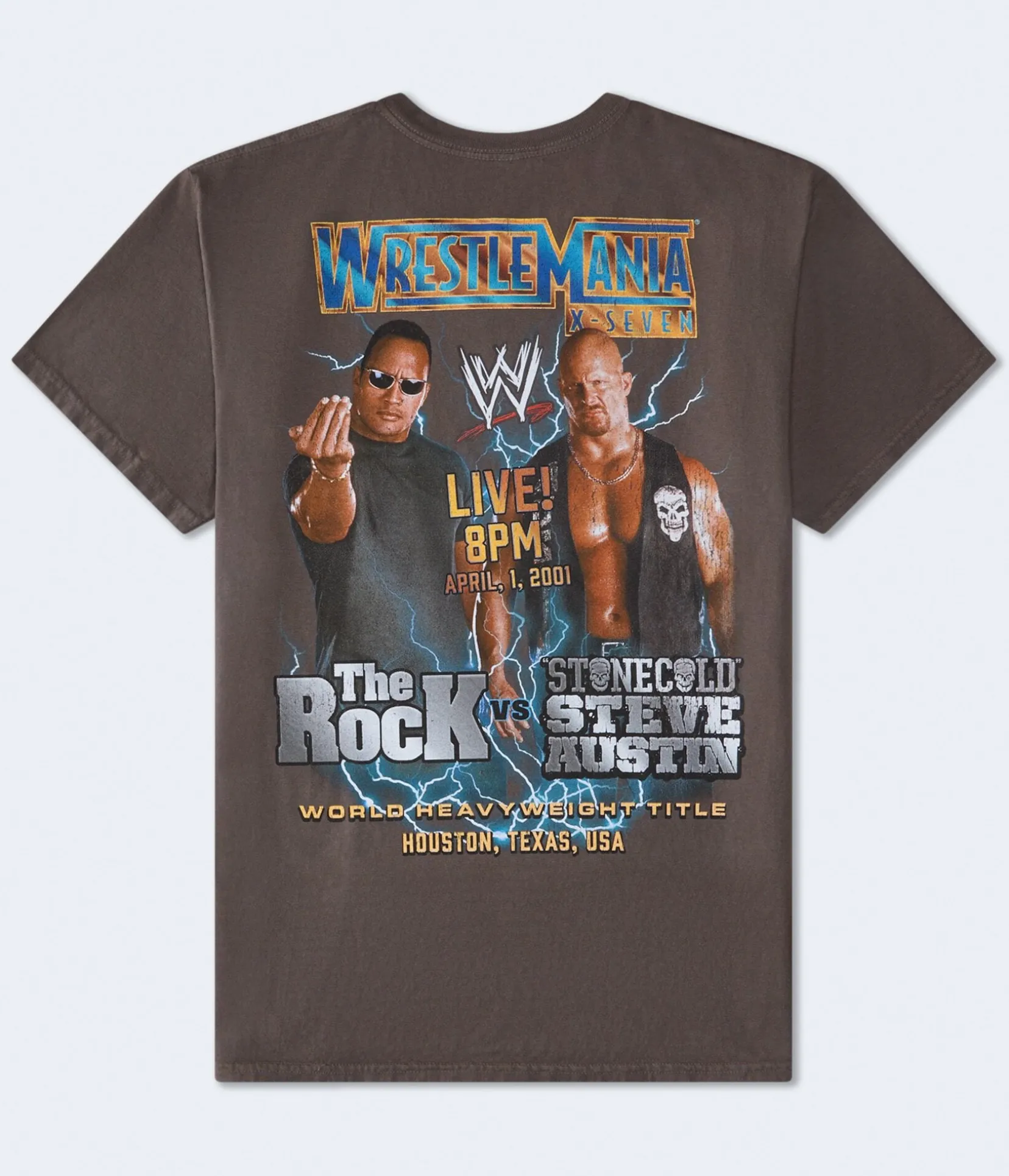 WWE WrestleMania Rock Vs Stone Cold Relaxed Graphic Tee