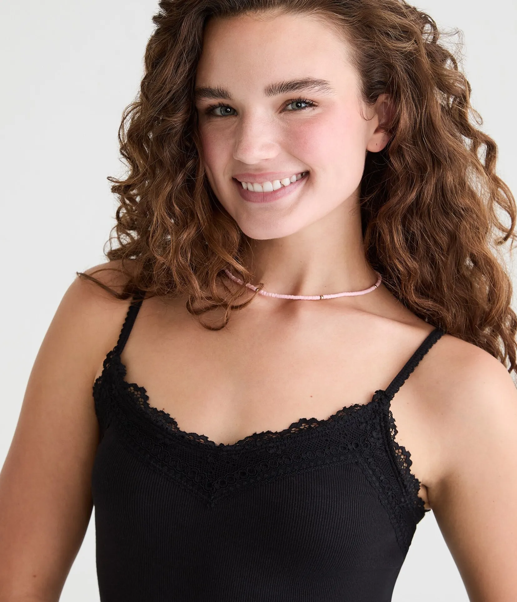 Y2K Lace-Trim Scoop-Neck Cami